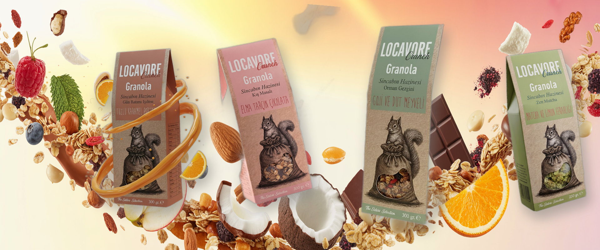 Locavore Crunch granola koleksiyonu